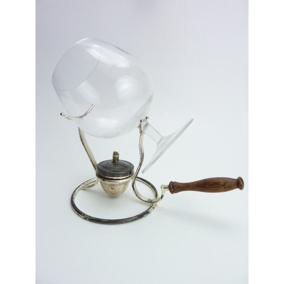 Vintage Italian Brandy Cognac Snifter Warmer Aroma Enhancer Dark Academia Vibe - Picture 2 of 7